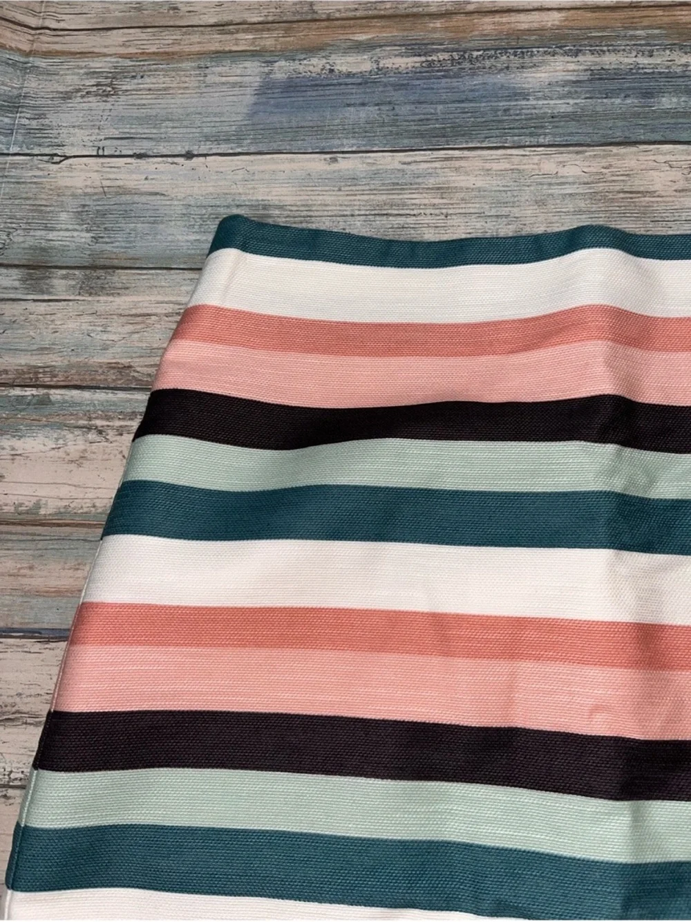 NWT LOFT Outlet Striped Cotton Mini Skirt Petite 4 Pink Green White